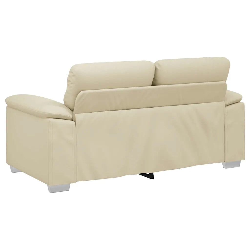 Divano a 2 posti Crema 160x81x84 cm in Similpelle 4105333