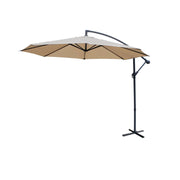 Ombrellone rotondo decentrato 3m, beige