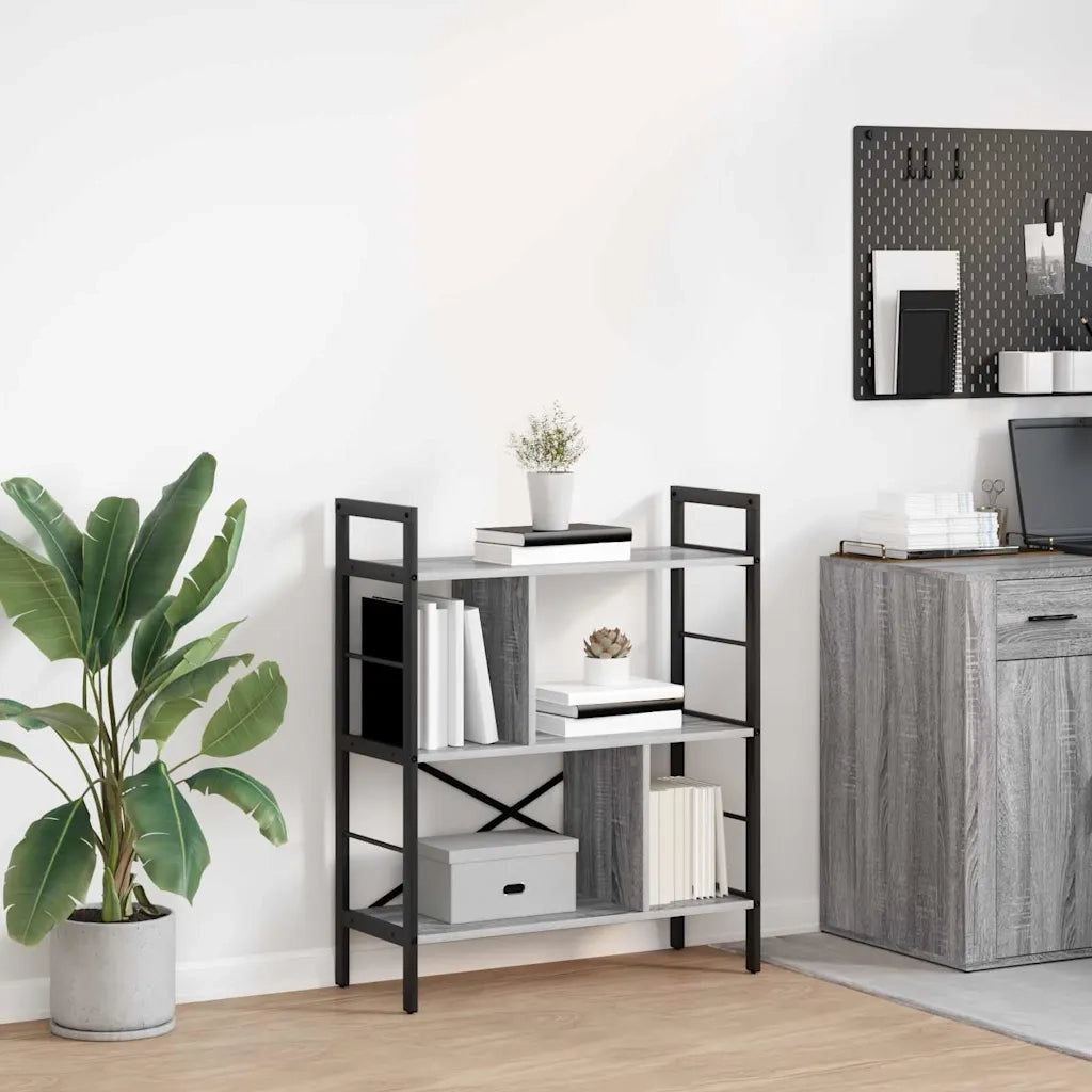 Libreria Grigio Sonoma 75 x 30 x 91 cm Legno multistrato 883973