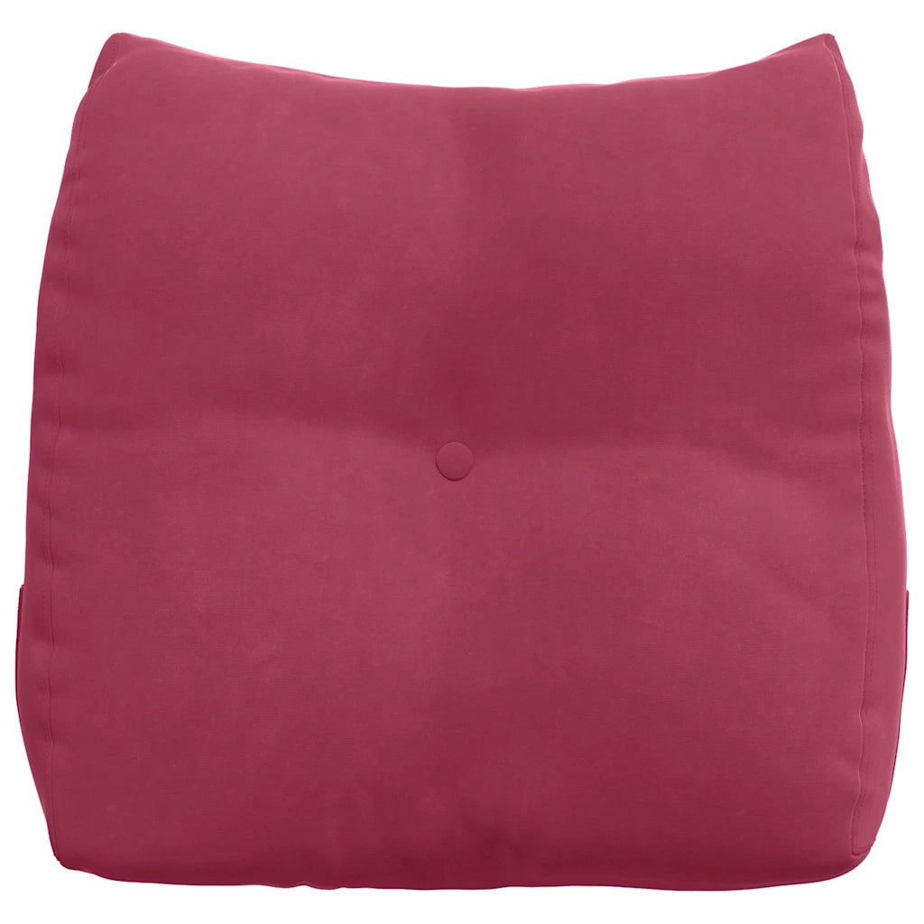 Cuscino per Schiena | Cuscino dorsale Rosso Vino 45 x 24 x 50 cm Velluto