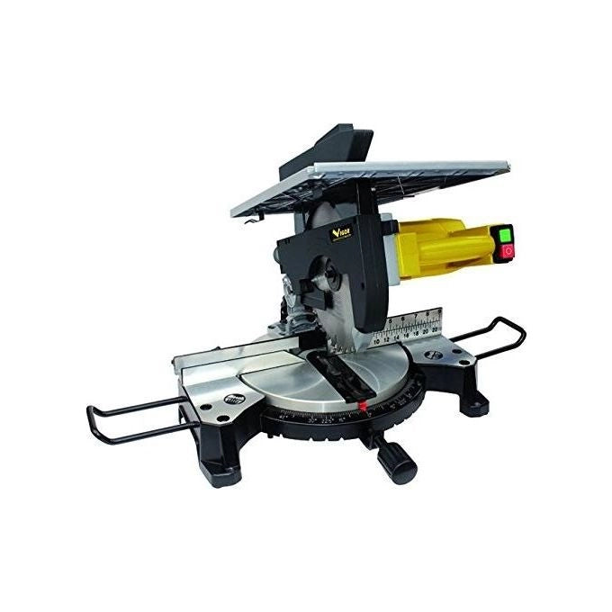 Vigor 9031006 Troncatrice Combinata VTR-255 1800 W Lama 250 mm 36 Denti Taglio in Piatto e Angolato colore Nero