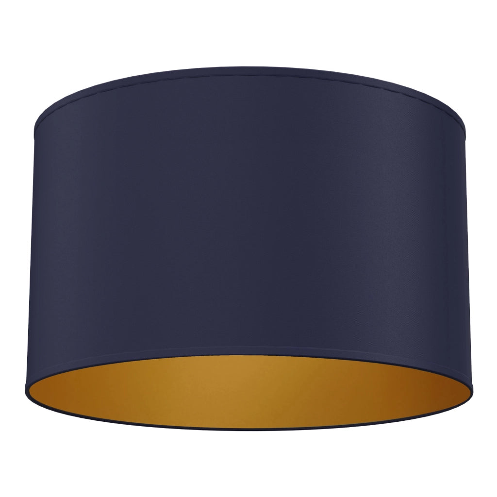 Plafoniera Arden 3 luci E27 blu oro tessuto acciaio
