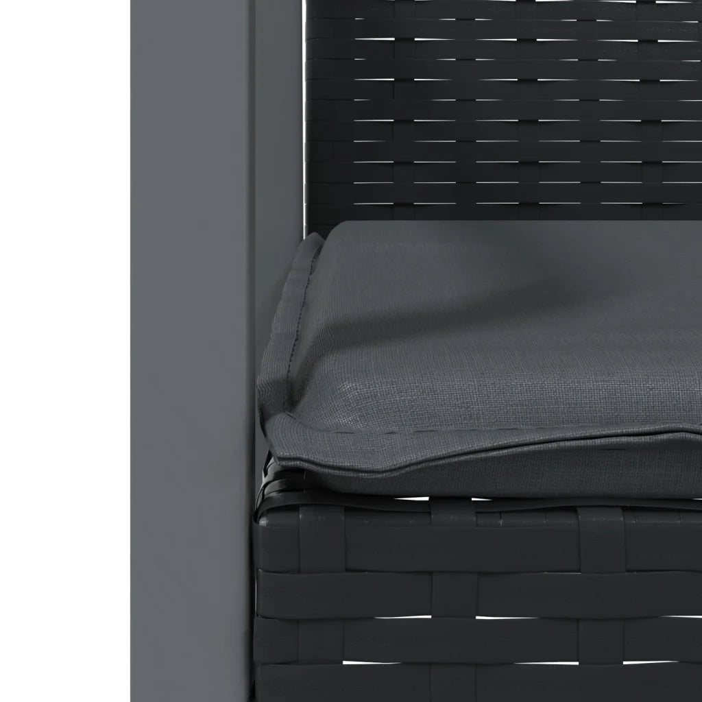 Set Pranzo da Giardino 5pz con Cuscini in Polyrattan e Acciaio 3186979