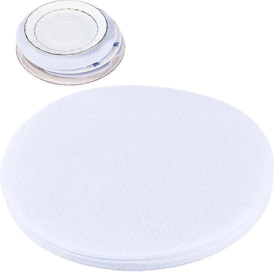Contenitori di Stoccaggio in Velluto - Separatori di Velluto Ronde Spesse - Grande Premium Zavorra Molle - Pacchetto di Stacking per Cucina - 20 UNI.