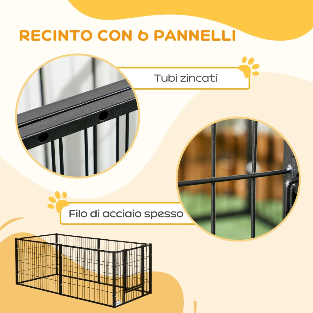 Recinto per Cani ¨C Minimal ¨C Grigio 150x79x61cm