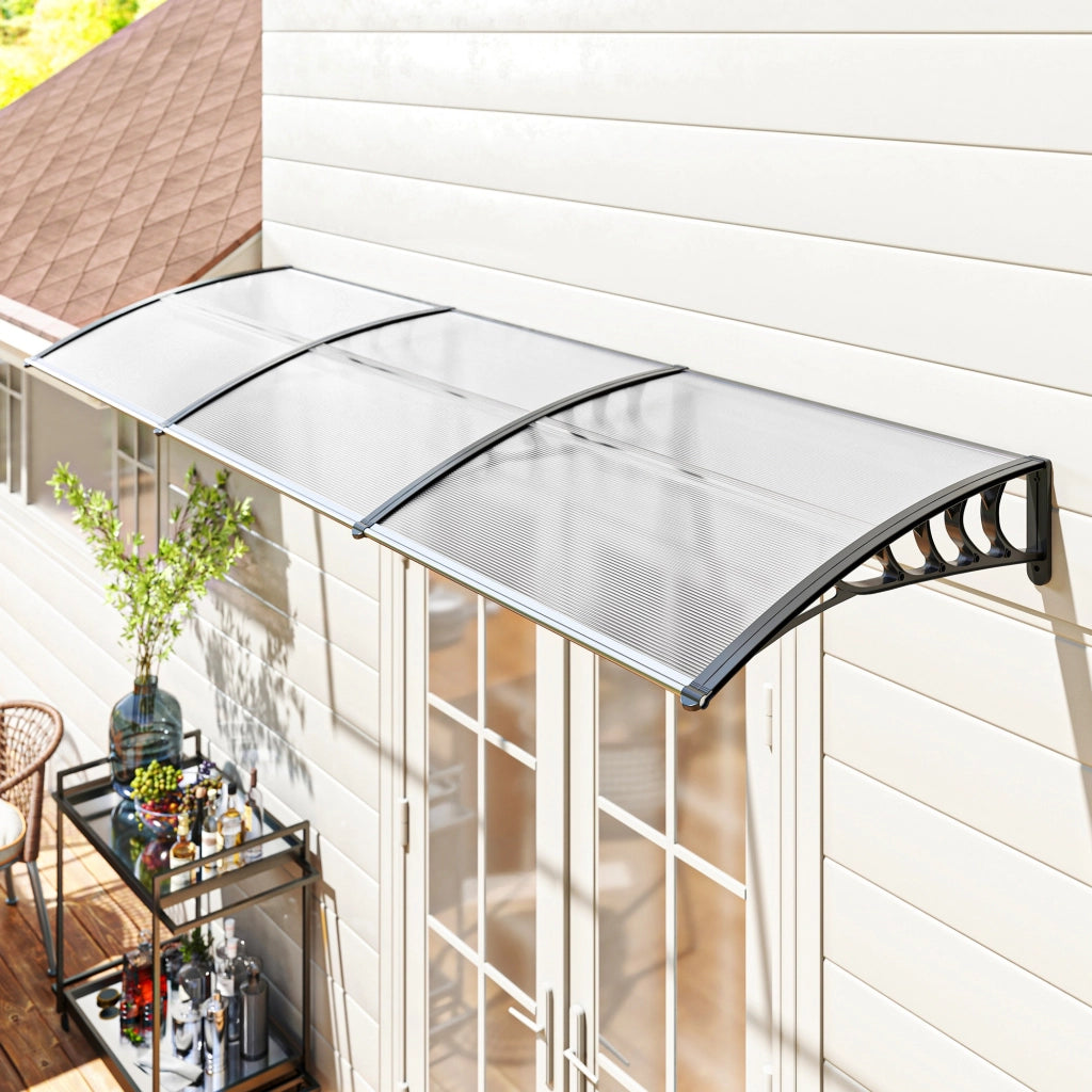 Tettoia per Porte e Finestre ¨C Minimal ¨C Trasparente 90x295x23,5 cm