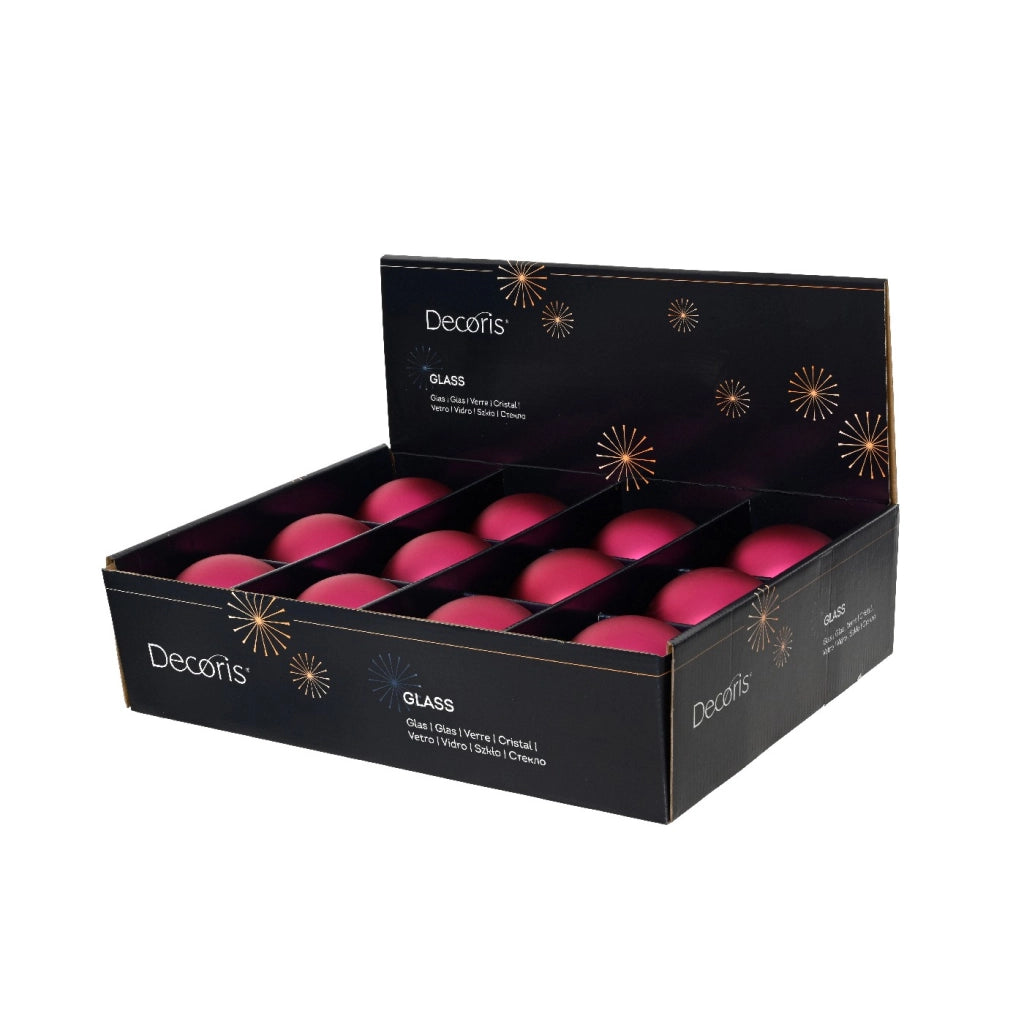 Pallina Vt opaco rosa festivo d10cm