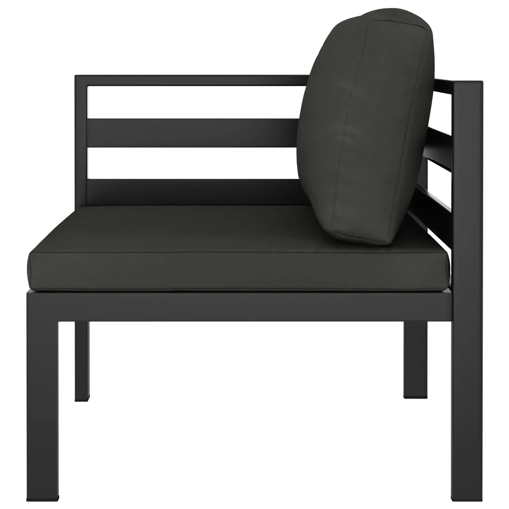 Set Divani da Giardino 5 pz con Cuscini in Alluminio Antracite 3107790