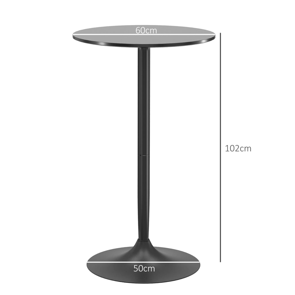Tavolino da bar ¨C Minimal ¨C Nero 60x60x102 cm