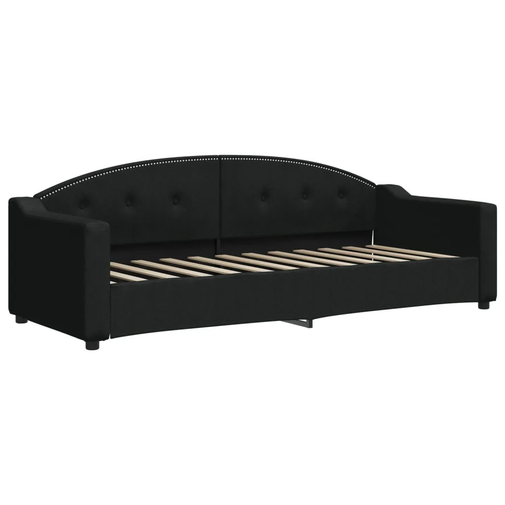 Divano letto | Sof¨¤ letto | Letto singolo Estraibile Nero 80x200 Tessuto