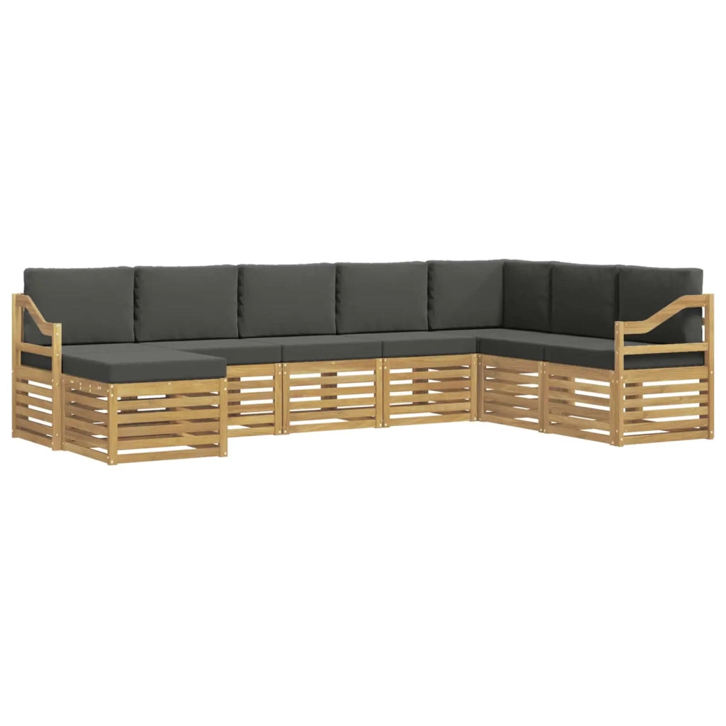 Set di divani da esterno 8 pcs Bianco e Antracite 3392332