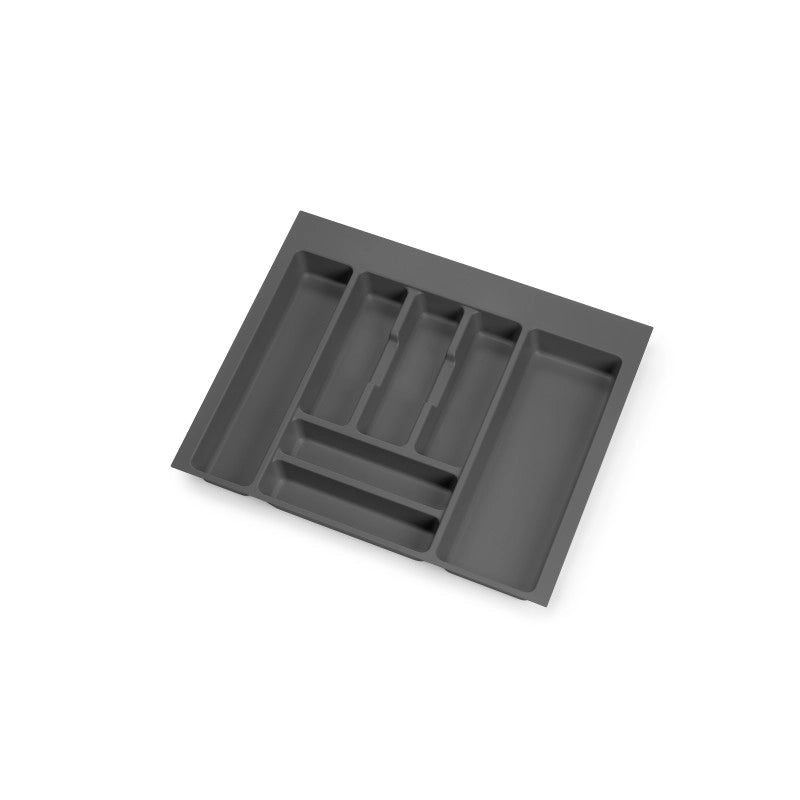 Portaposate universale per posate Optima, modulo 400 mm, Tecnoplastica, Grigia