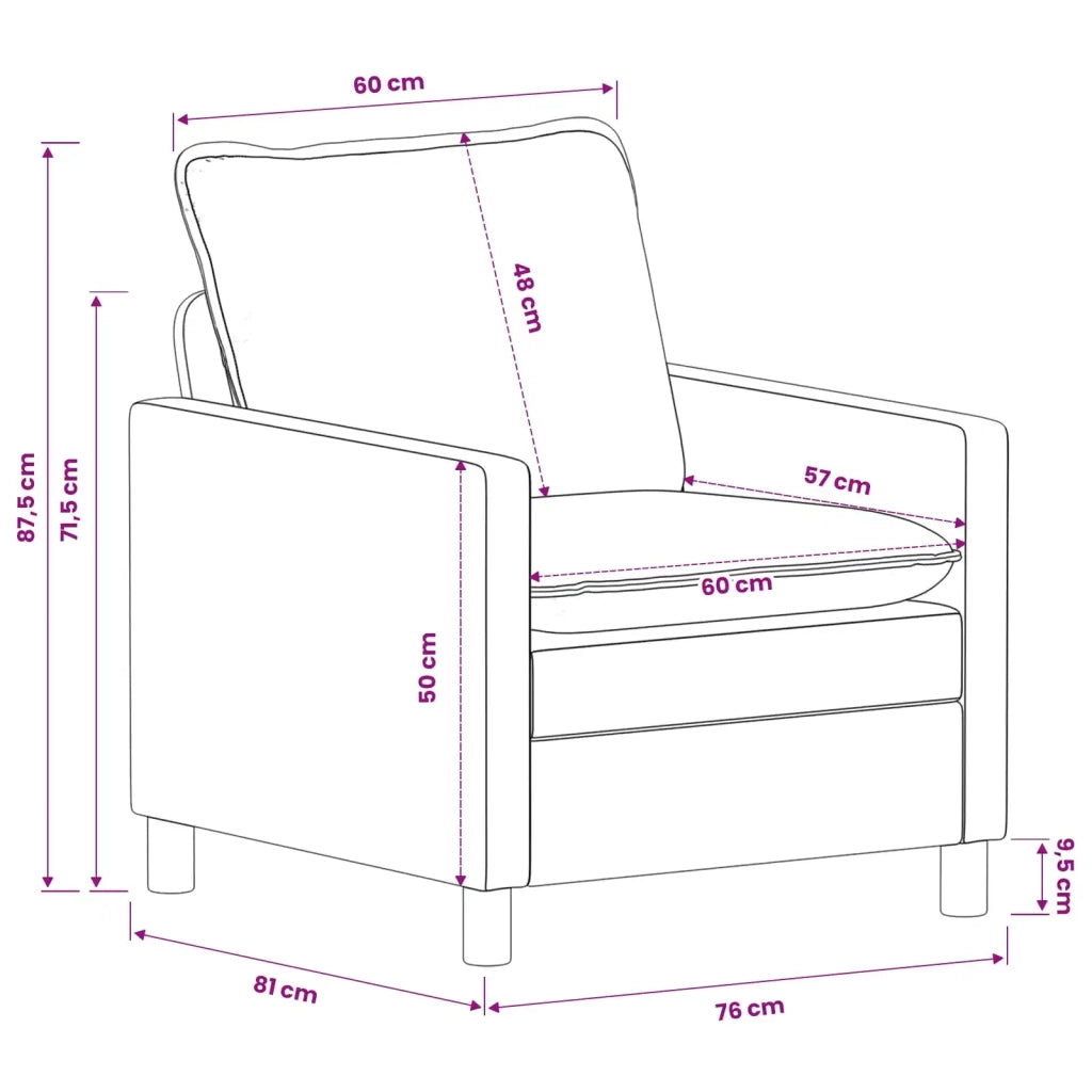 Set di divani 2 pcs Grigio Scuro Poliestere 3417091