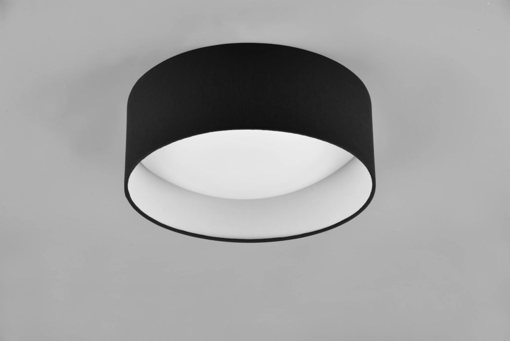 Plafoniera LED LOCARNO 30cm 12W nero tessuto 3000K