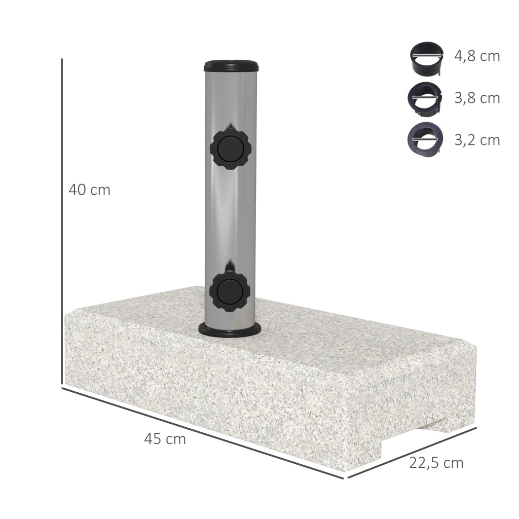 Base per ombrellone in granito 25 kg ¨C Minimal ¨C Grigio ?32/38/48 mm