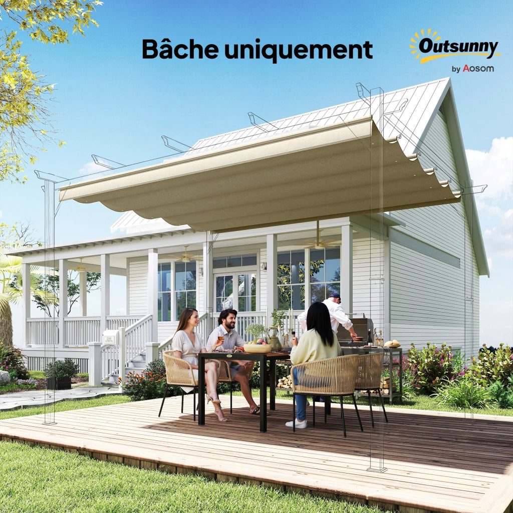 Tenda Pergola Retrattile 4x3m ¨C Minimal ¨C 350x260cm Beige