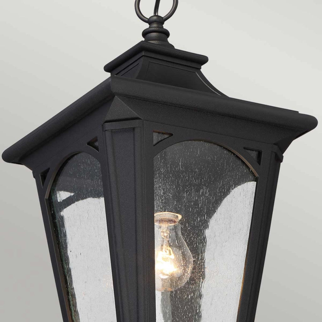 Lampada a sospensione esterna Quoizel Bedford nera E27