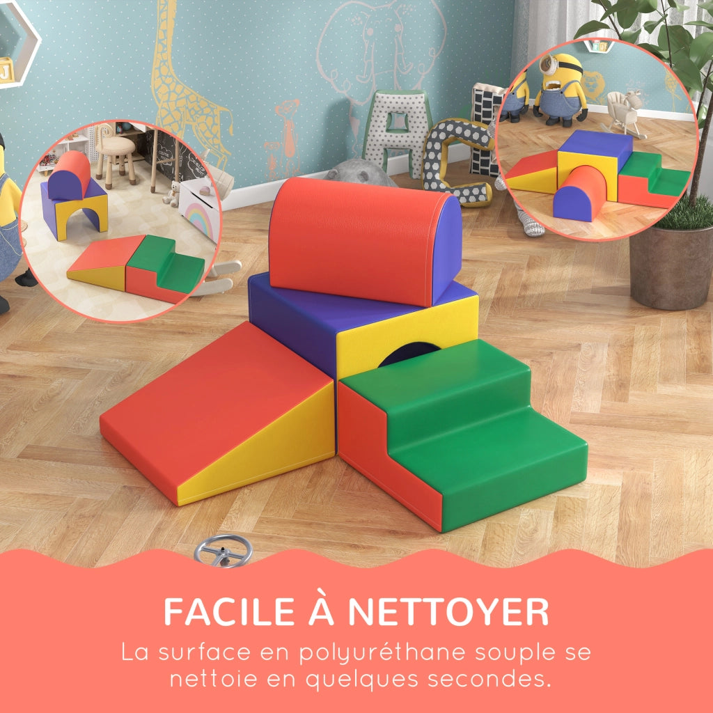 Tappeto motricit¨¤ bambini 4 pezzi ¨C zephmum ¨C multicolore