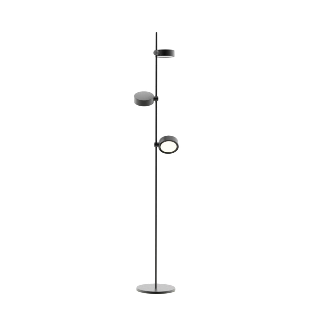 Zafferano Super O Lampada a led da terra Nera ricaricabile e dimmerabile - 3 Modulo Luce