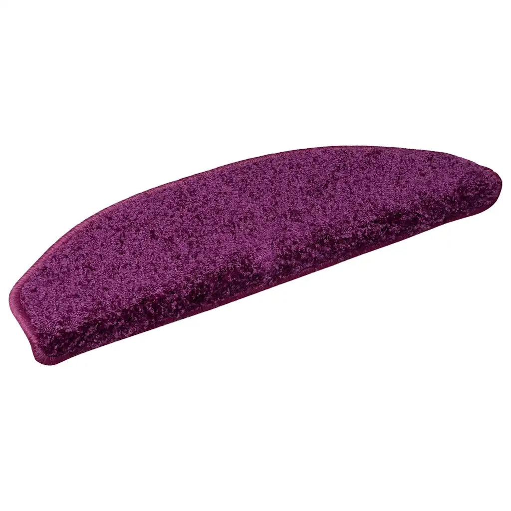 Tappetini per scale 15 pz 65x21x4 cm Viola Semicircolari Grandi 133905