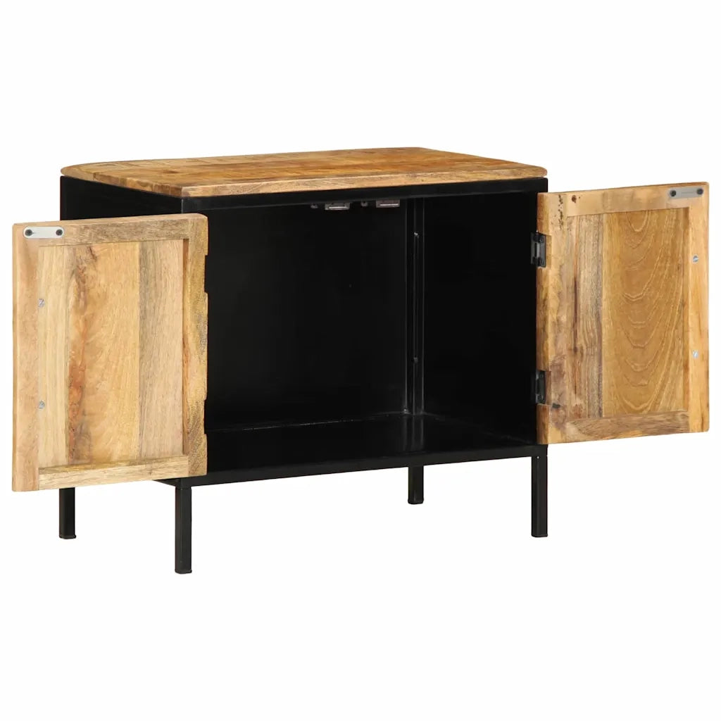 Set di 2 Comodini | Armadio da Notte | Mobiletto da notte Marrone e Nero 50 x 30 x 45 cm