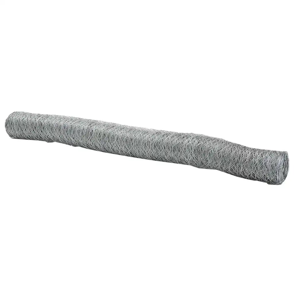 Recinzione da Giardino | Recinzione Esagonale Argento 1 x 100 m Acciaio zincato