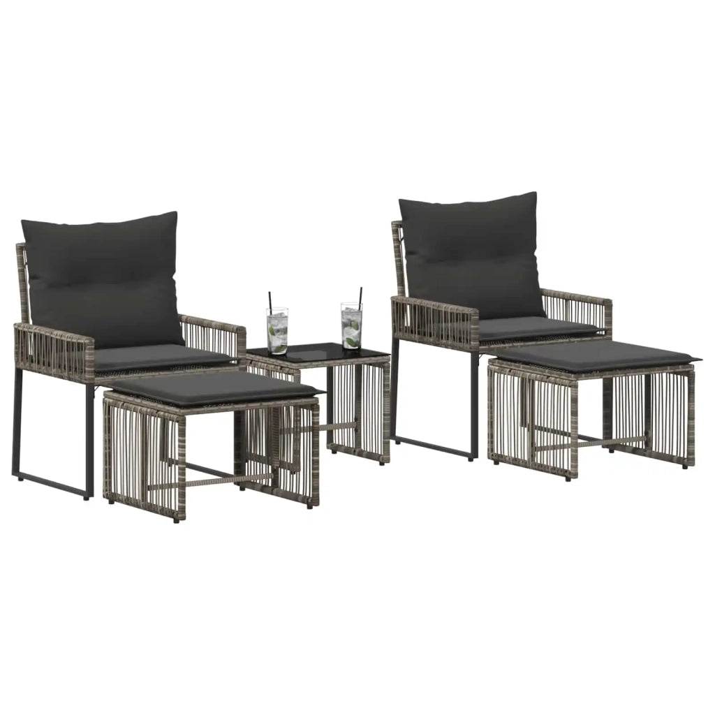 Set di Mobili da Esterno 11 pcs Grigio e Grigio Scuro 42025153