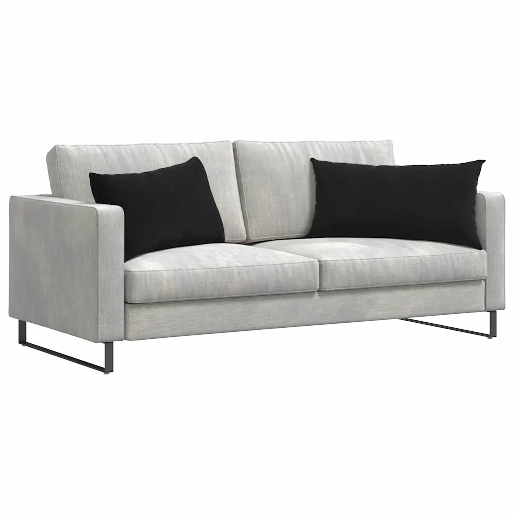 Cuscini da Divano 2 pz-Set di 2 Cuscini per Sofa Nero 80 x 40 cm Tessuto in Cords