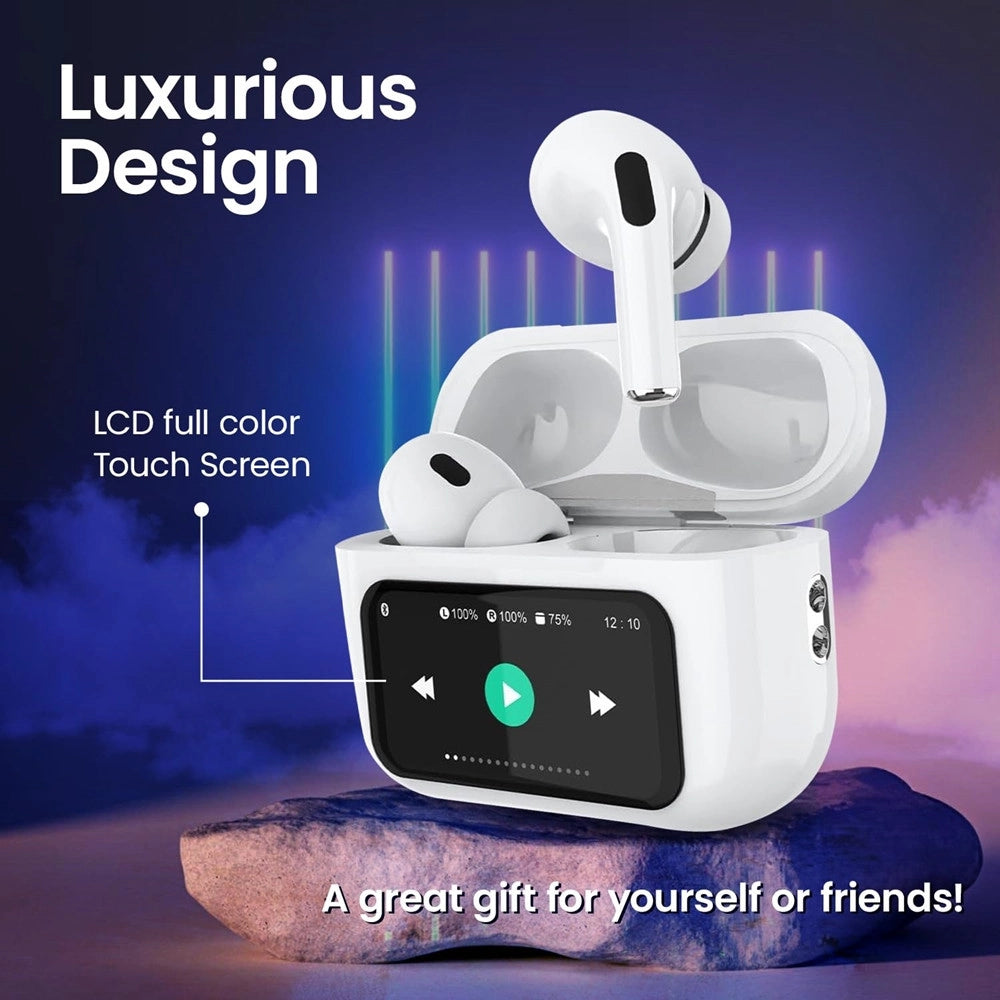 Trade Shop - Auricolari In-ear Cuffie Tws Bluetooth Wireless V5.4 Custodia Lcd Touch Screen -