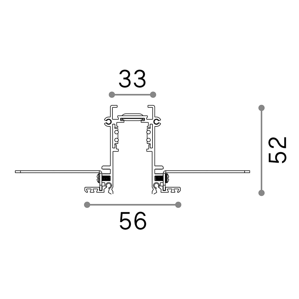 Profilo Incassato 100Cm Ego Alluminio Bianco