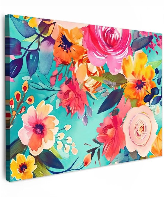 Stampe da Parete a Fotografia 40x30 cm - Decorazione per Muro - Quadro con Fiori - Stampata Fotografica di Alta Qualità - Cornice in Legno 2 cm - Facile da Applicare - Quadro per Muro