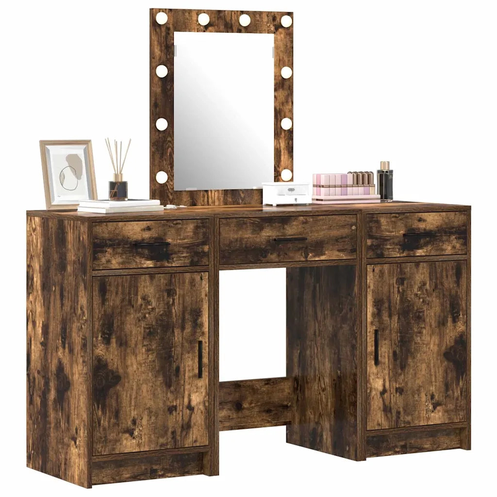 Toeletta | Tavolo da Trucco Marrone 50 x 41 x 135 cm Legno multistrato