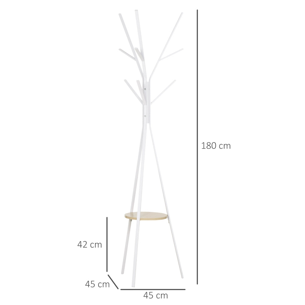 Appendiabiti da Terra Moderno per Ingresso ¨C Minimal ¨C Bianco 45x45x180 cm
