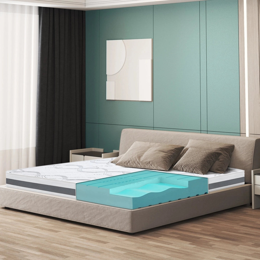 Materasso Singolo 90x220 cm a Media Rigidita' | Altezza 16 cm | Tessuto Anallergico e Traspirante | Proprieta' Ortopediche e Automodellanti | Prodotto in Italia