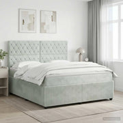 Letto box spring con materasso Grigio Chiaro 140 x 200 cm 3454613