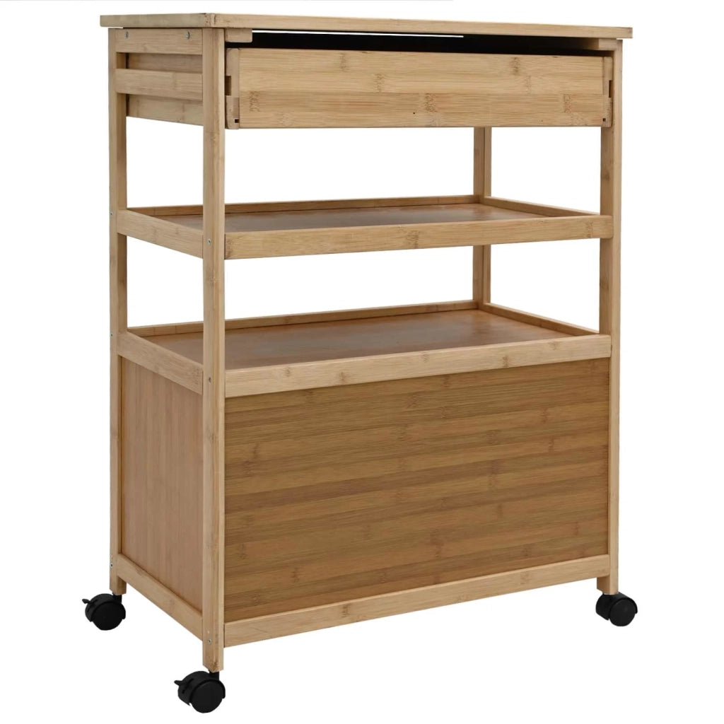 Carrello da Cucina con Ruote Naturale 59,5 x 36 x 82 cm Bamb¨´ CFW8996627