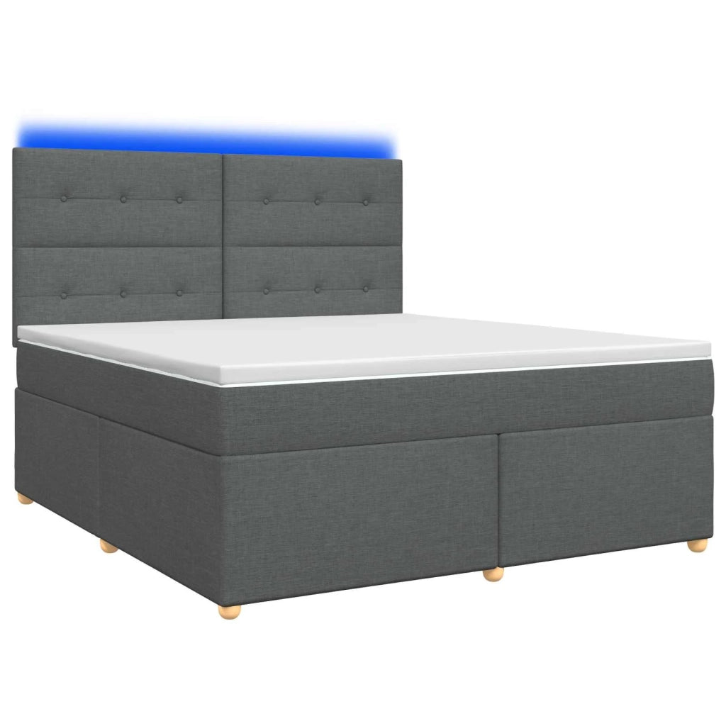 Letto box spring con materasso Grigio Scuro 140 x 200 cm 3455365
