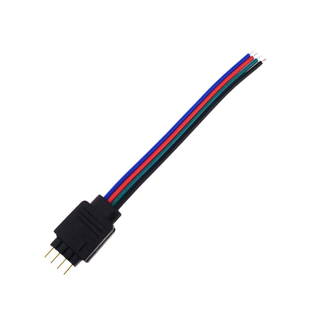 Trade Shop - 2x Connettore Maschio Maschio Per Rgb A 4 Pin Per Controller Led Strisce Strip -
