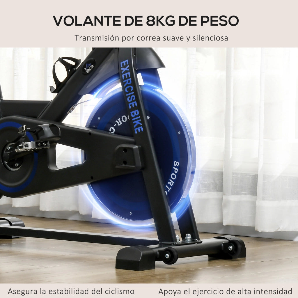 Bicicletta Statica con Resistenza Regolabile 8 kg ¨C Minimal ¨C Blu