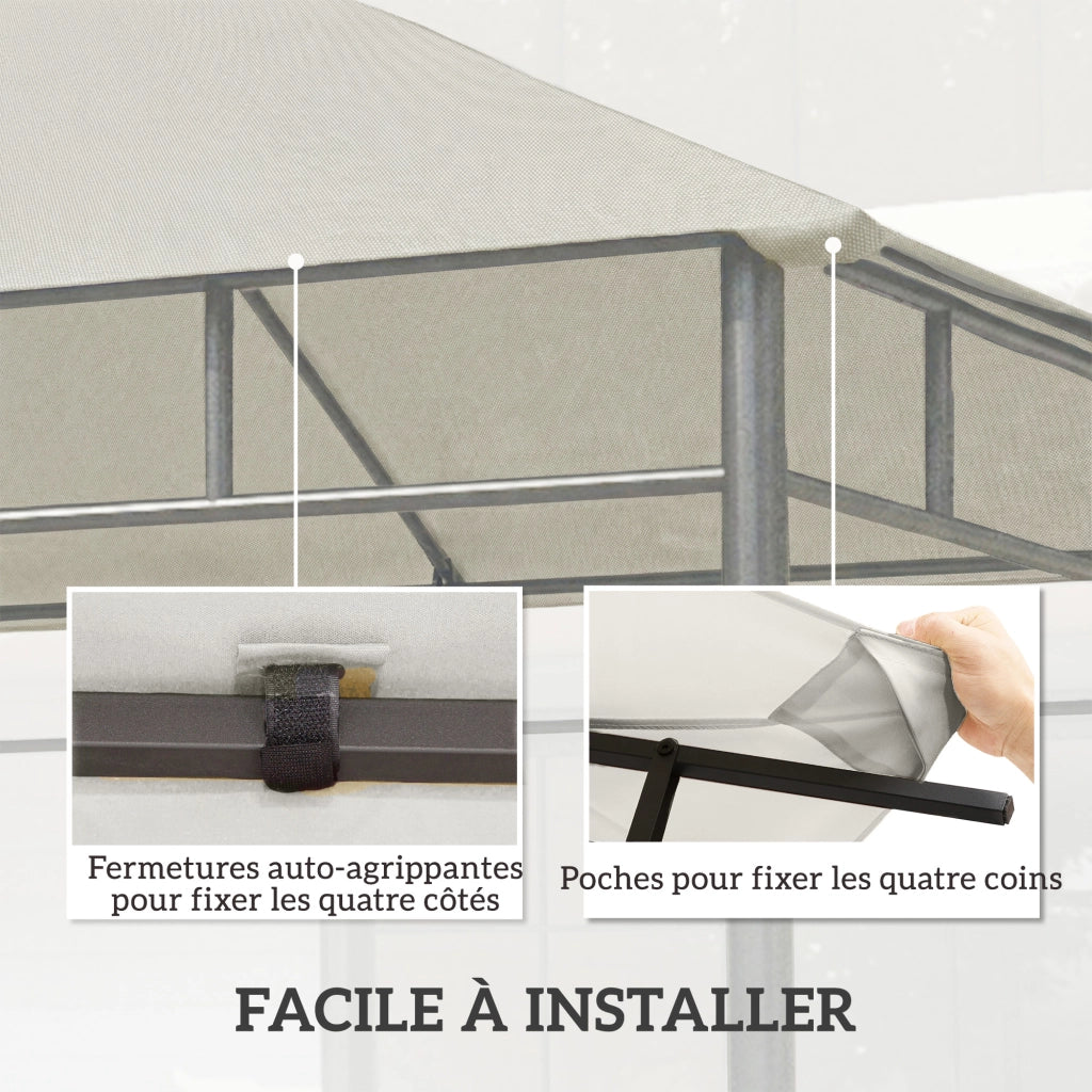 Tenda da giardino ¨C Minimal ¨C Polyester grigio 3x3 m