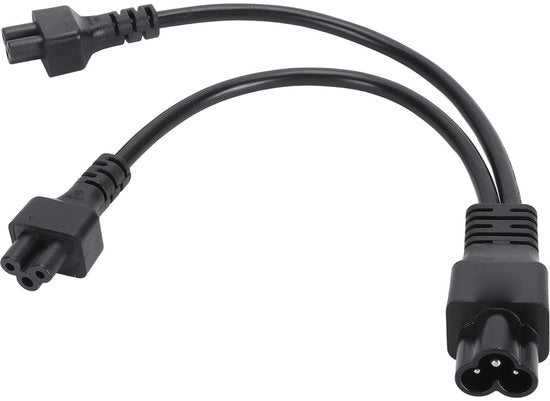 Adattatore Y per cavi IEC320 C6 a doppio C5 femmina