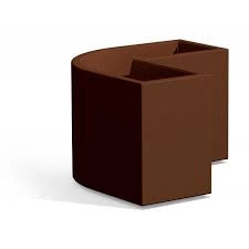 FIORIERA ANGOLARE IN RESINA MONACIS FLOWERPOT ANGOLARE TOP H 50 cm. VARI COLORI Colore: Marrone