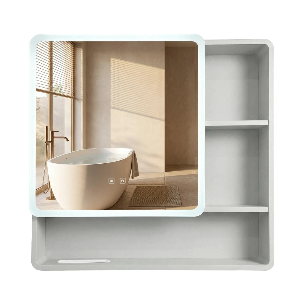 Armadietto Con Specchio Led M1016-70 70x65
