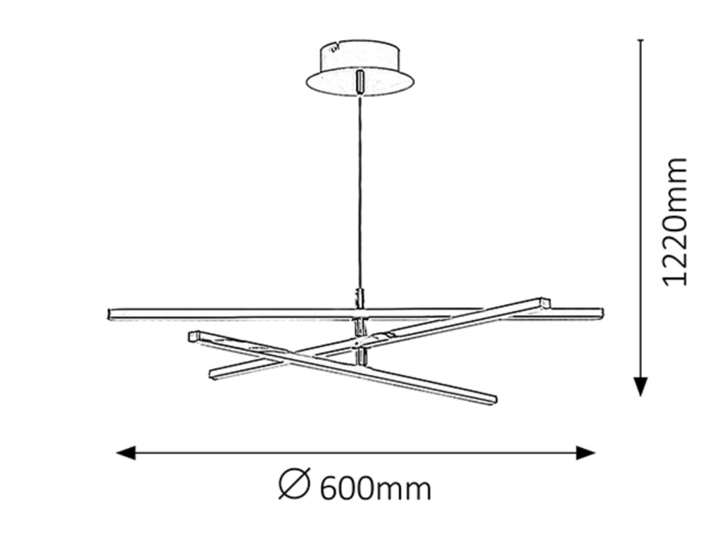 Lampada a sospensione LED Rabalux Meredith 18W cromo Ø60