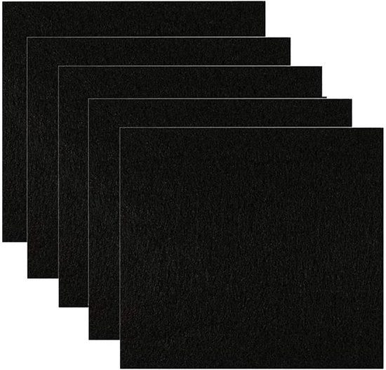 Filtro di Sostituzione per Filter - Filtro a Carbone Attivo - Filtro per Ciotola dei Gatti - Controllo dell'Odore - 16 x 16 cm - 5 Pezzi - Filtro per Ciotola dei Gatti