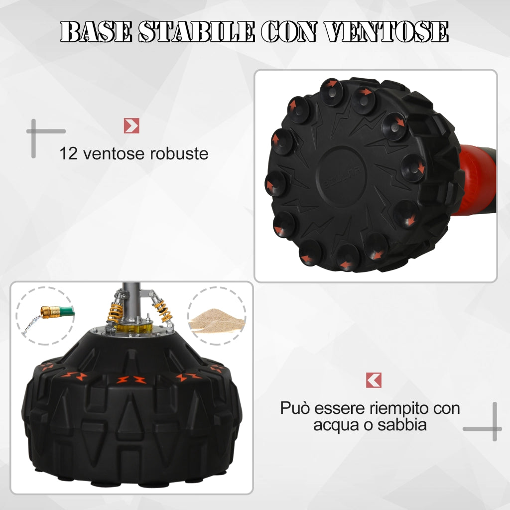 Sacco da Boxe da Terra ¨C Minimal ¨C Nero e Rosso, 180 cm