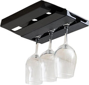 Wineglass Holder - spazia risparmiante - set da 2 - nero - materiale HIPS