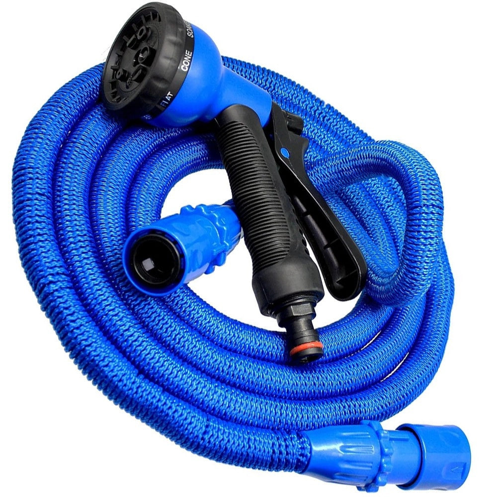 Trade Shop - Tubo Da Giardino Estensibile Allungabile Con Pistola Annaffiatore 15 Metri -