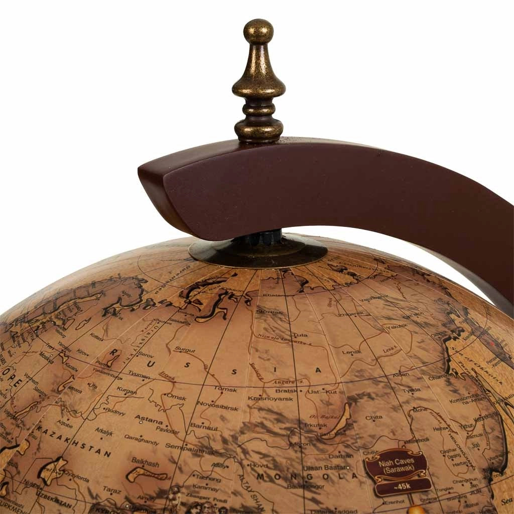 Portabottiglie globo marrone 38x33x48h