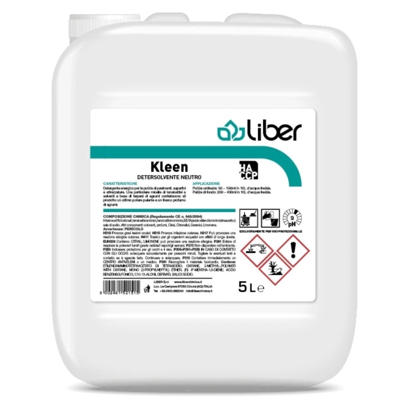 Kleen, Sgrassatore Universale Energico Per Superfici Lavabili HACCP | Liber, Formato da 5L